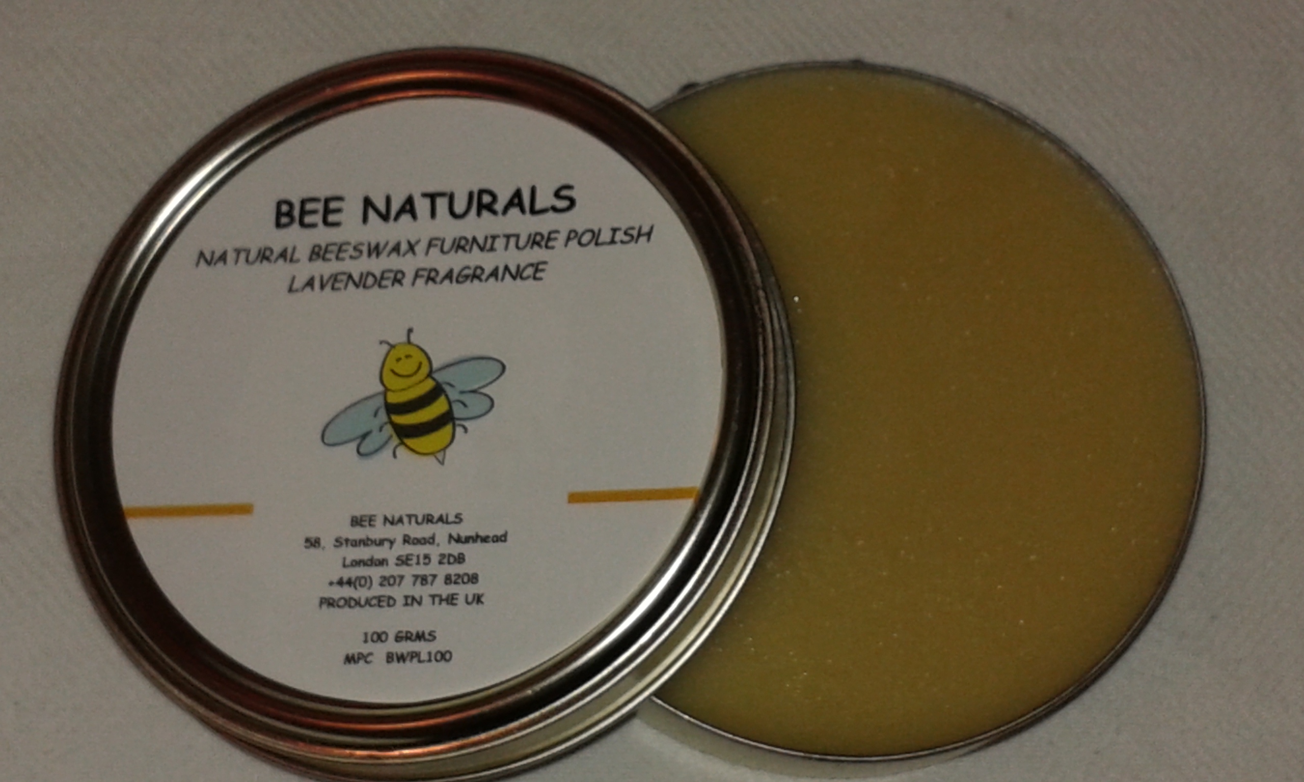 NATURAL Premium HANDMADE BEESWAX Furniture POLISH With Lavender. BEE