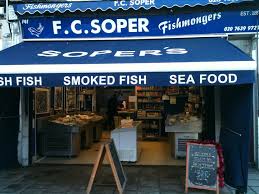 F.C. Soper. Fishmongers in Nunhead.