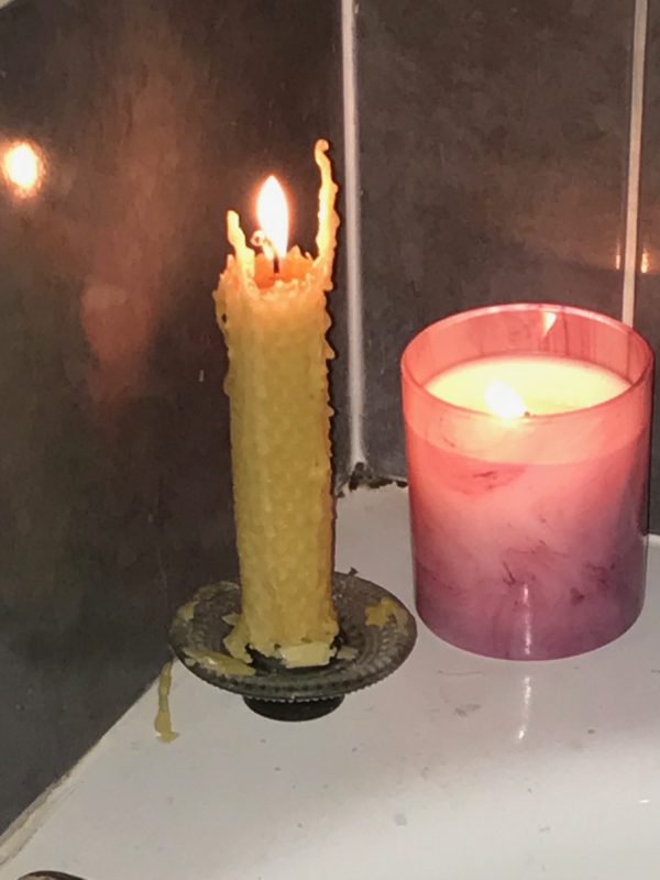 Hand Rolled Natural Beeswax Candle.